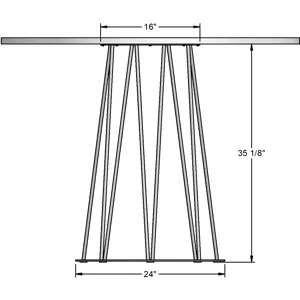 Calypso Pub Table Base - Counter Height