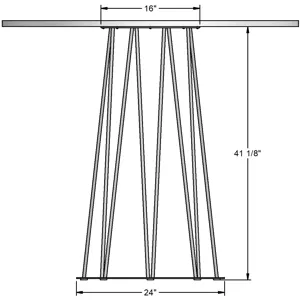 Calypso Pub Table Base - Bar Height