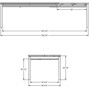 Zenith Extendable Table Base