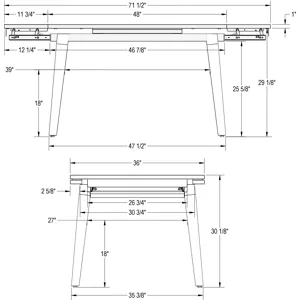 Amos Extendable Table Base