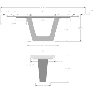 Amelia Extendable Table Base