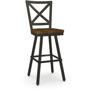 Kent Bar Height Swivel Stool - Wood Seat