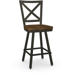 Kent Counter Swivel Stool - Wood Seat