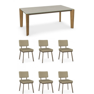 Fabiola Table and Wesley Chairs Dining Set