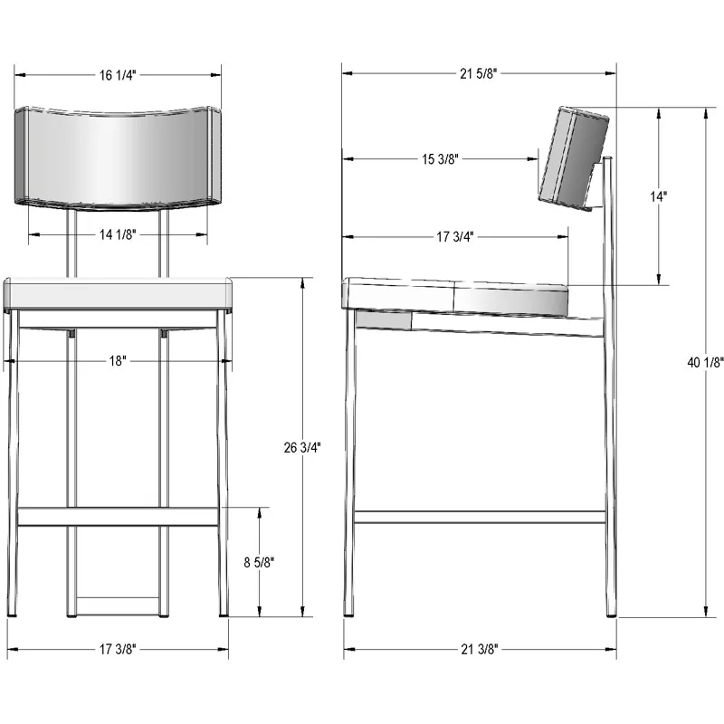 Lucas Non Swivel Stool - Counter Height