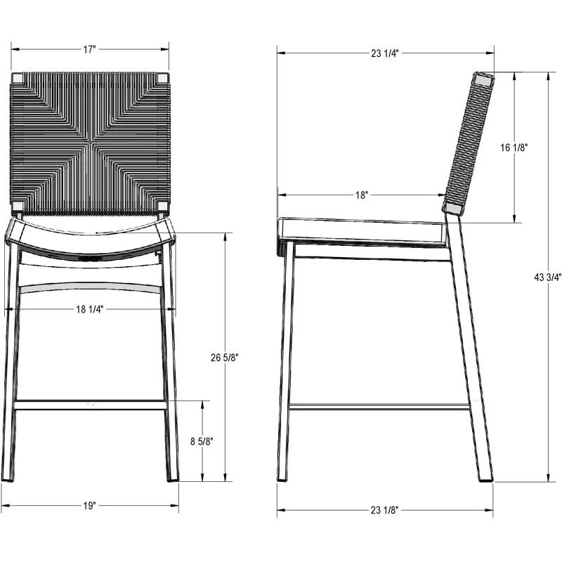 Abby Non Swivel Stool - Counter Height