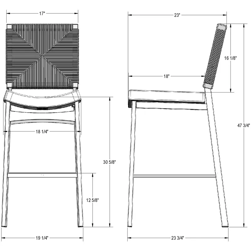 Abby Non Swivel Stool - Bar Height