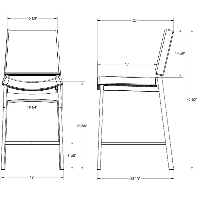 Kendra Non Swivel Stool - Counter Height