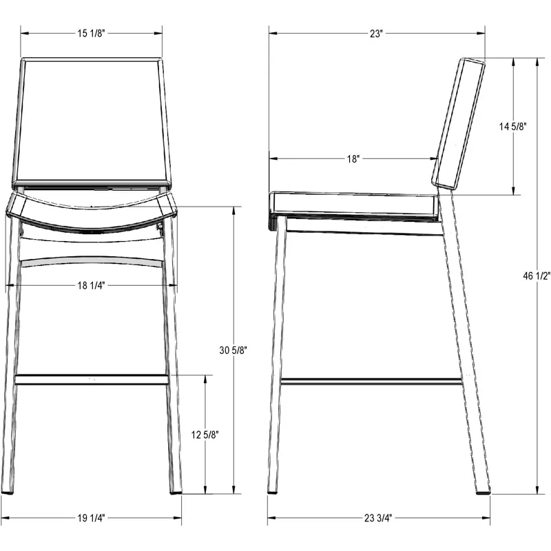 Kendra Non Swivel Stool - Bar Height