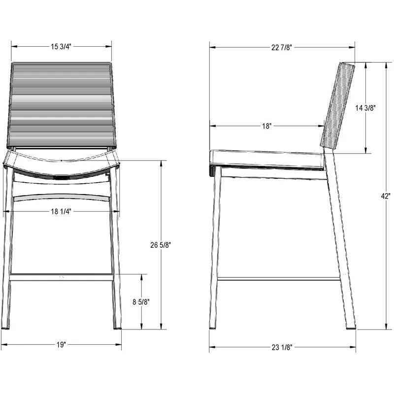 Kenzo Non Swivel Stool - Counter Height