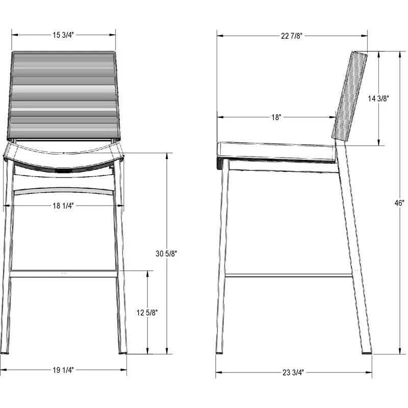 Kenzo Non Swivel Stool - Bar Height