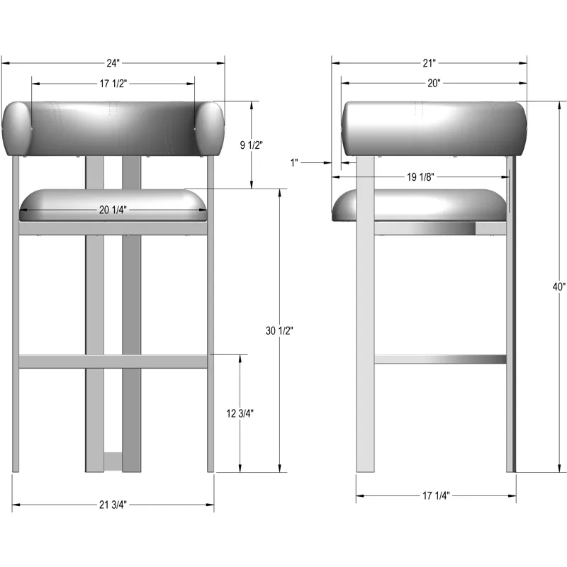 Clarissa Non Swivel Stool - Bar Height