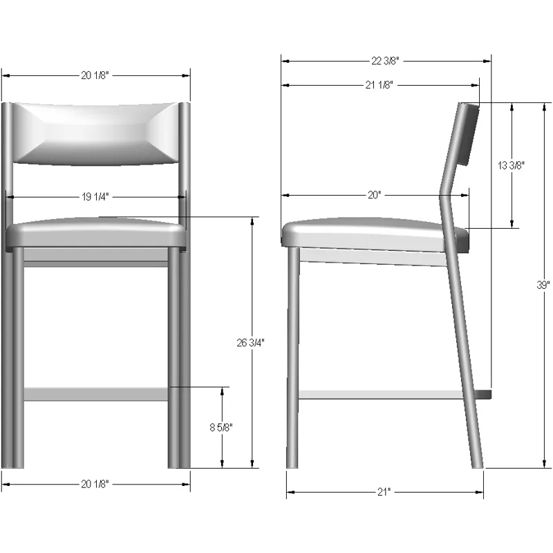 Adriana Non Swivel Stool - Counter Height