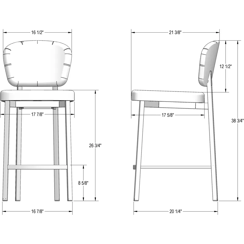 Isadora Non Swivel Stool - Counter Height