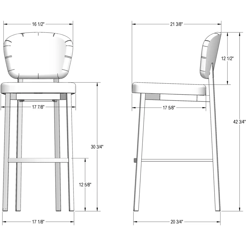 Isadora Non Swivel Stool - Bar Height