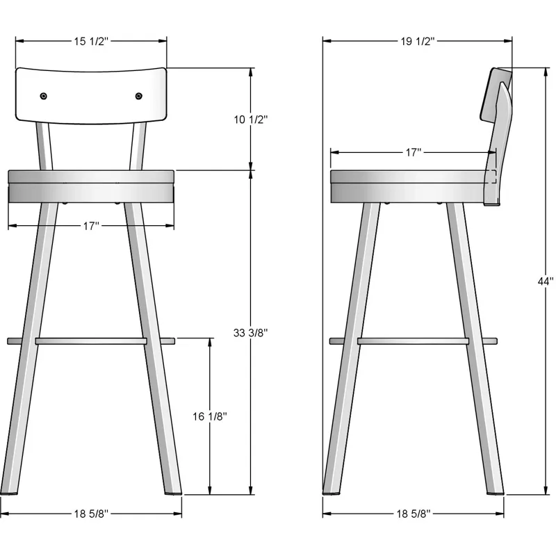 Lauren Swivel Stool - Spectator Height