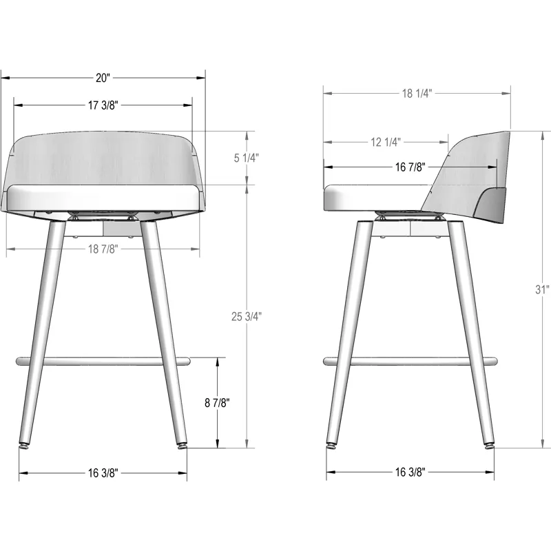 Frank Swivel Stool - Counter Height