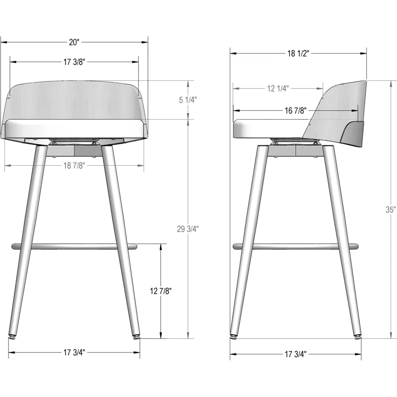 Frank Swivel Stool - Bar Height