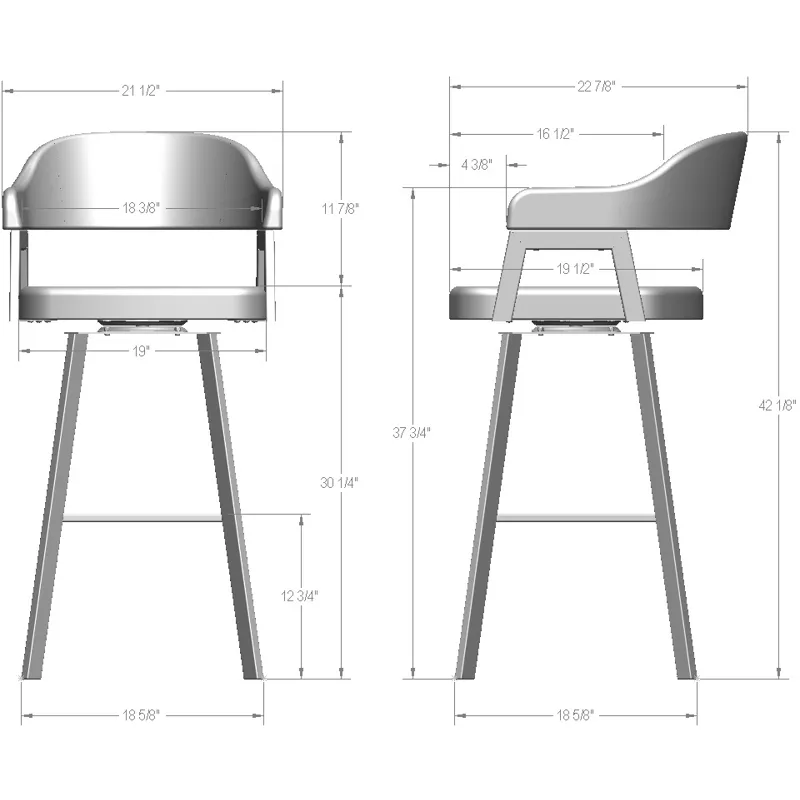 Carmen Swivel Stool - Bar Height