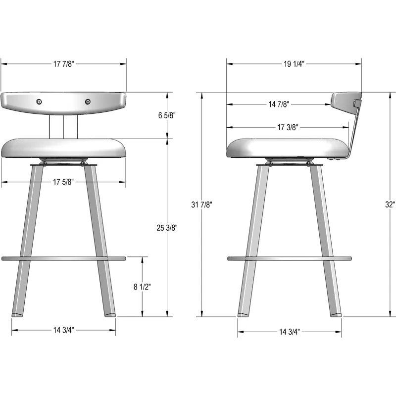 Asher Swivel Stool - Counter Height