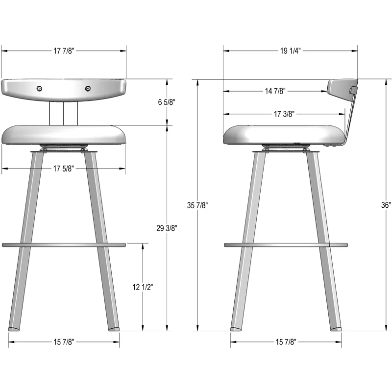 Asher Swivel Stool - Bar Height