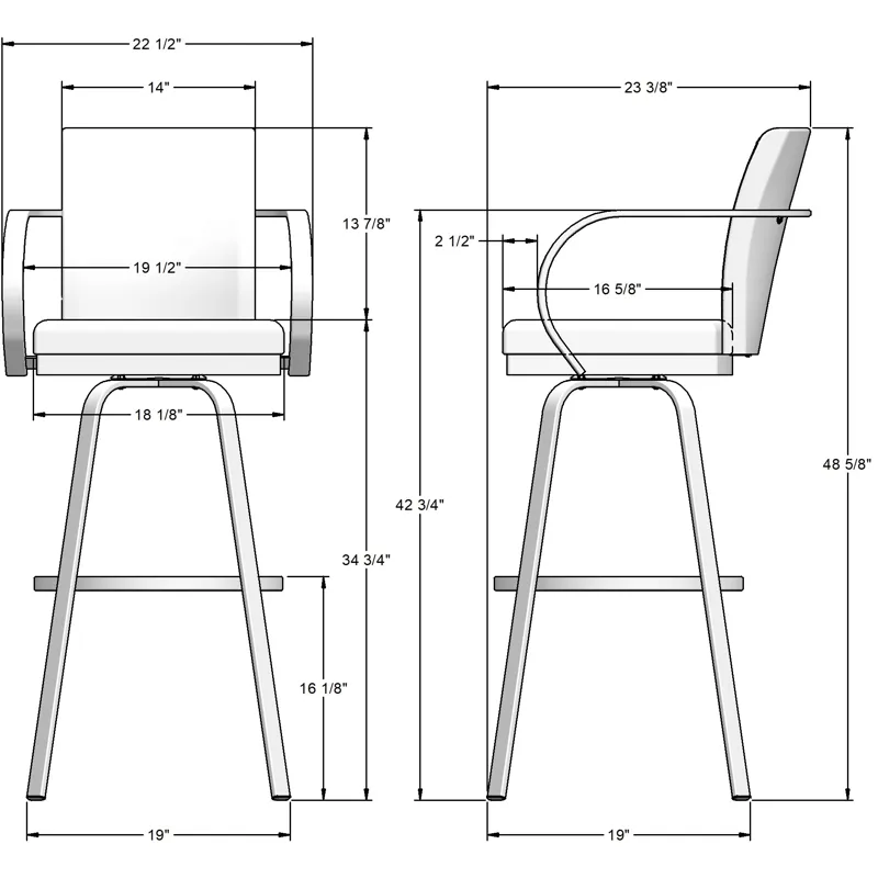 Lance Swivel Stool - Spectator Height