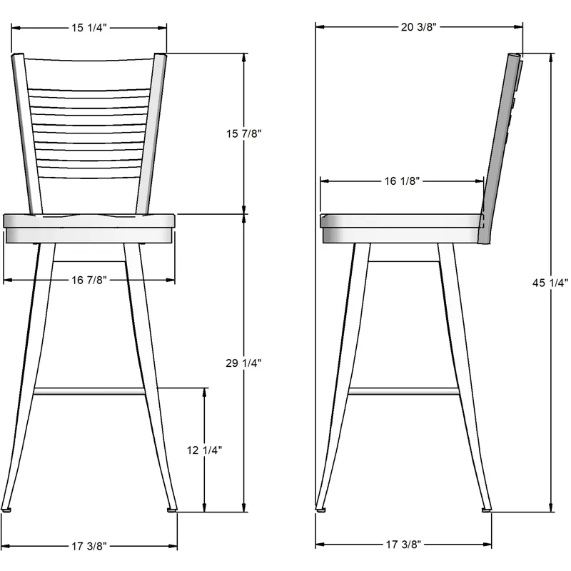 Edwin Swivel Stool - Bar Height