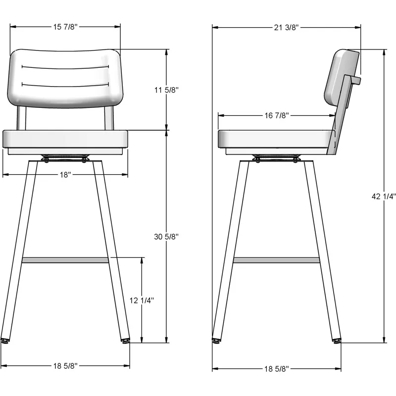 Phoebe Swivel Stool - Bar Height