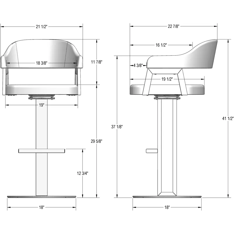 Jayden Swivel Stool - Bar Height