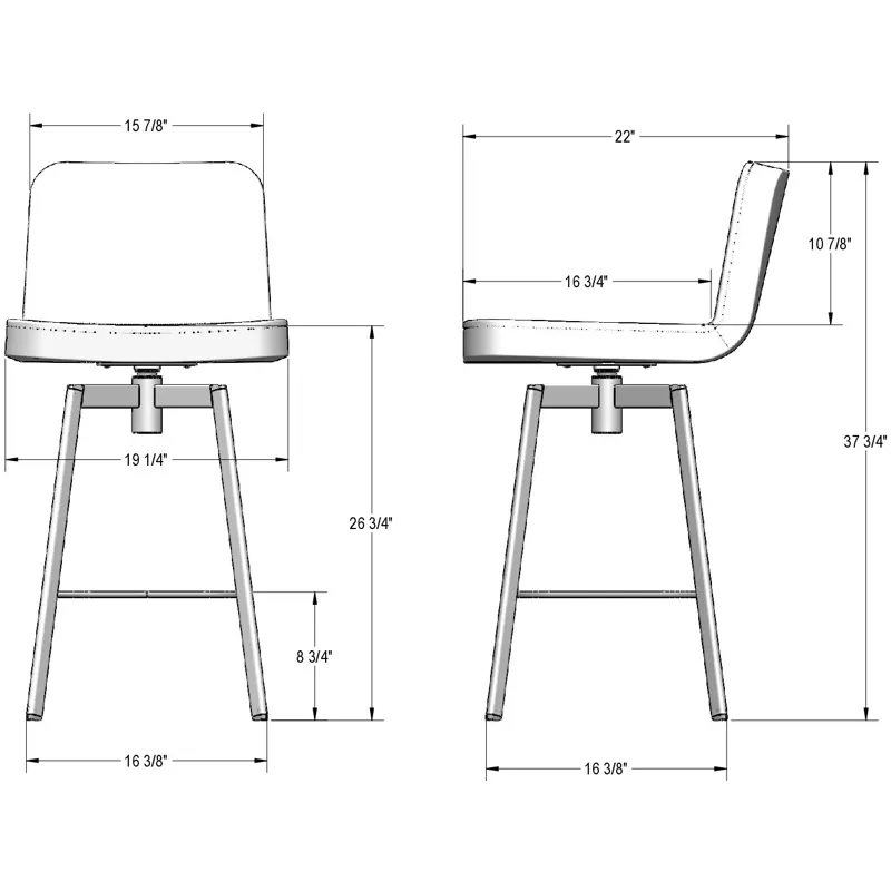 Tully Swivel Stool - Counter Height