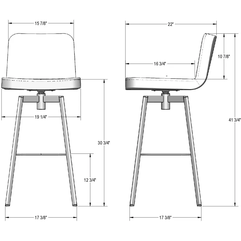 Tully Swivel Stool - Bar Height