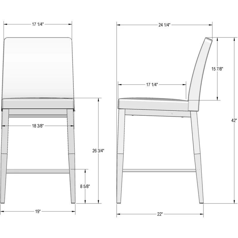 Lorenzo Non Swivel Stool - Counter Height