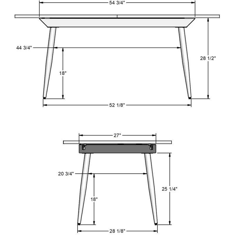 Richview Extendable Table Base For Butterfly Leaf Tabletop