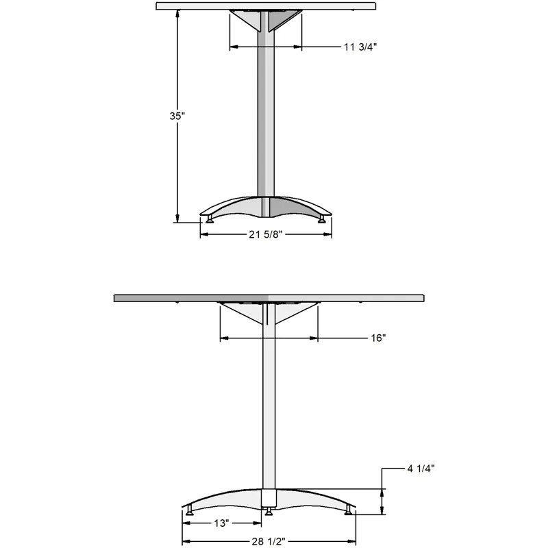 Billy Pub Table Base - Counter Height