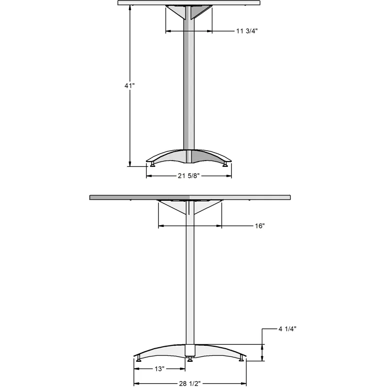 Billy Pub Table Base - Bar Height