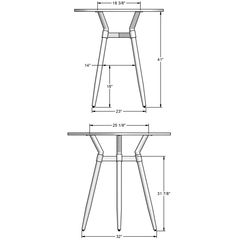 Link Pub Table Base - Bar Height