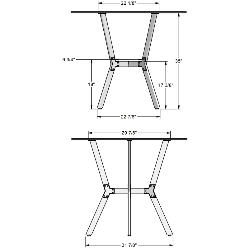 Norcross Pub Table Base - Counter Height