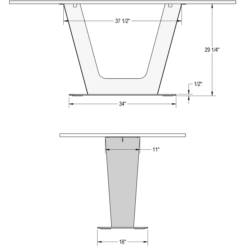 Amelia Table Base