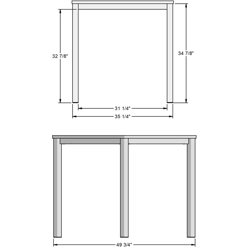 Carbon Pub Table Base - Counter Height