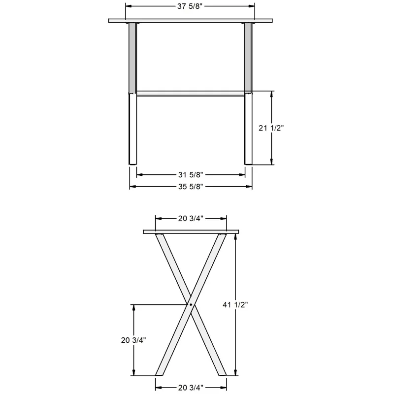 Alex Pub Table Base - Bar Height