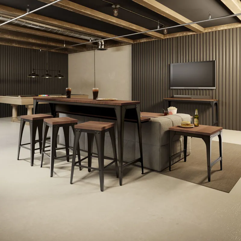 Upright Non Swivel Stool - Bar Height
