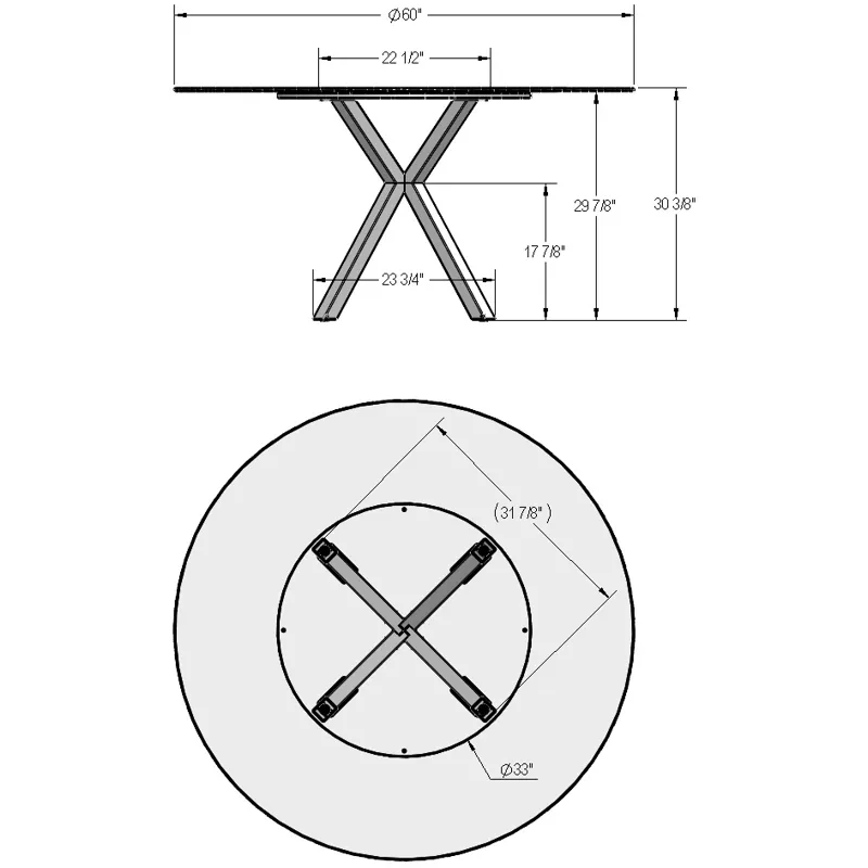 Asterisk Table Base