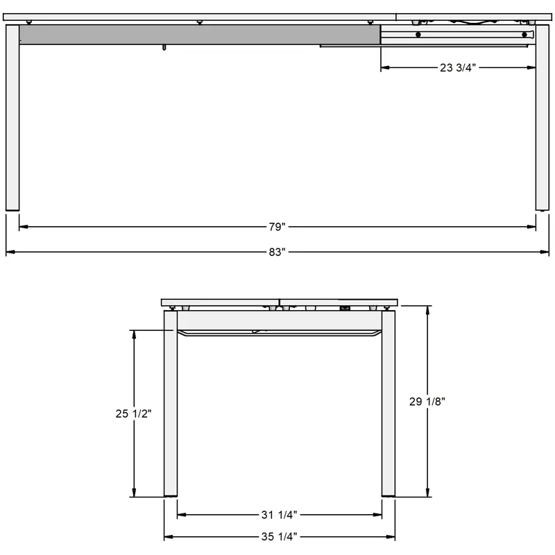 Zenith Extendable Table Base