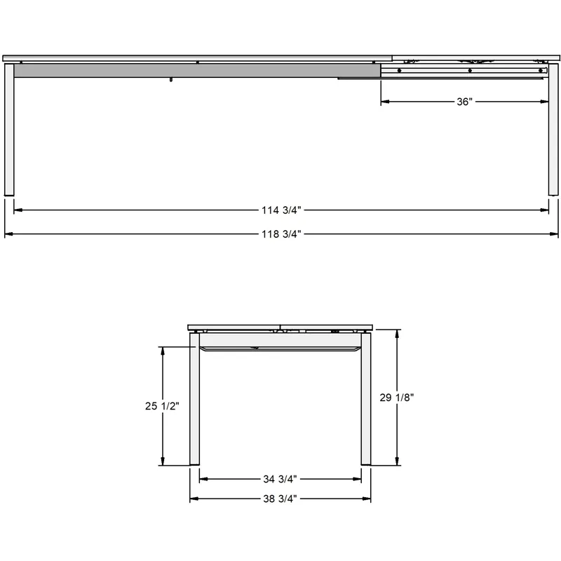 Zenith Extendable Table Base