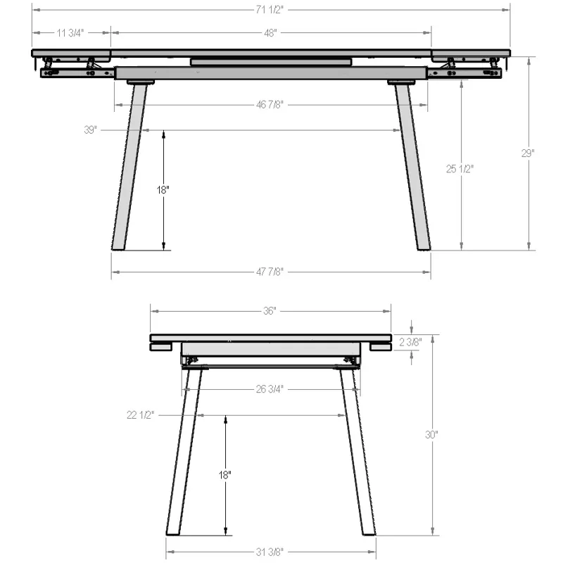 Lewis Extendable Table Base