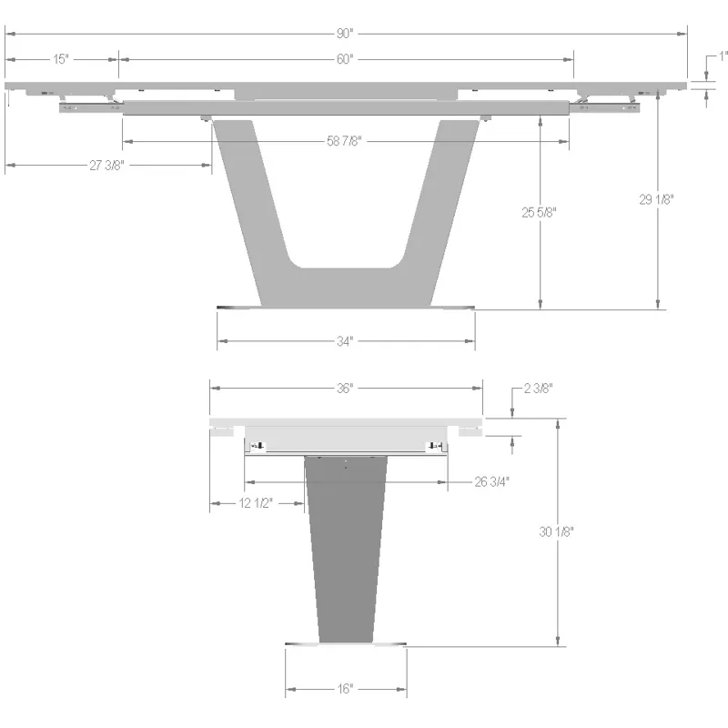 Amelia Extendable Table Base
