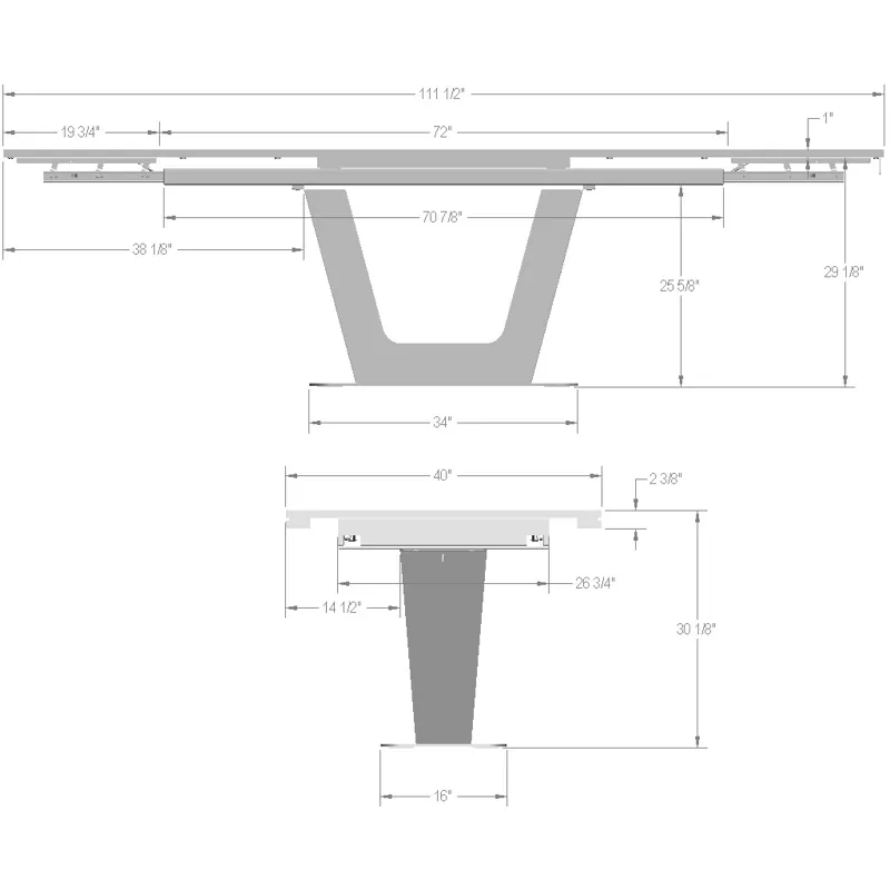 Amelia Extendable Table Base
