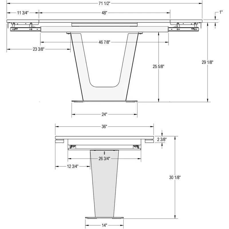 Amelia Extendable Table Base