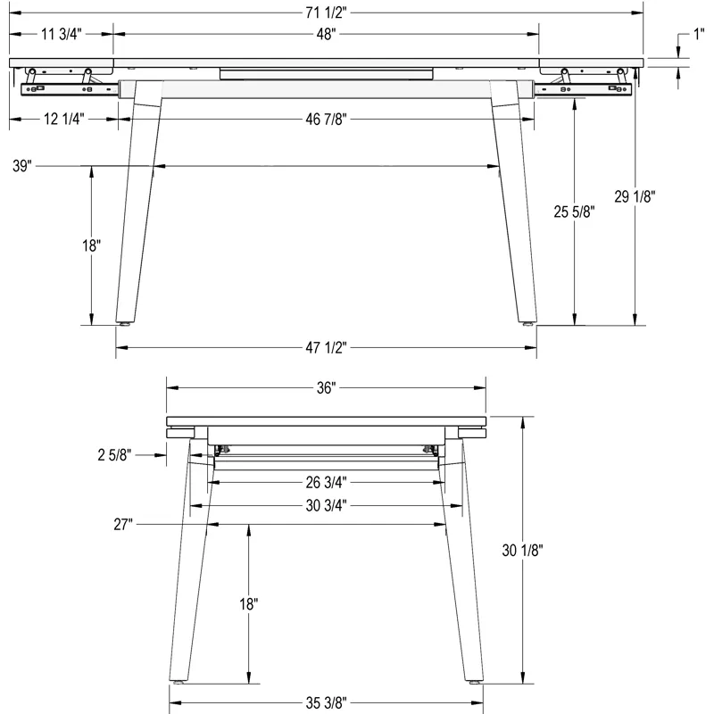 Amos Extendable Table Base