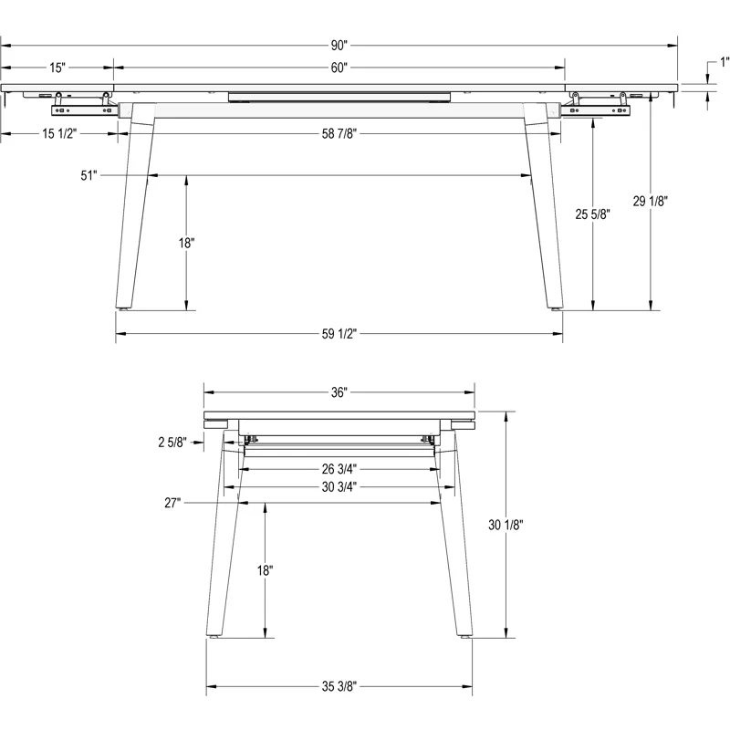 Amos Extendable Table Base
